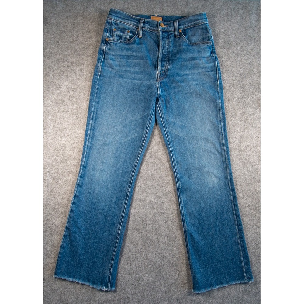 Mother The Tripper Ankle Fray Jeans Nature Touch Base Button Fly Sz 28